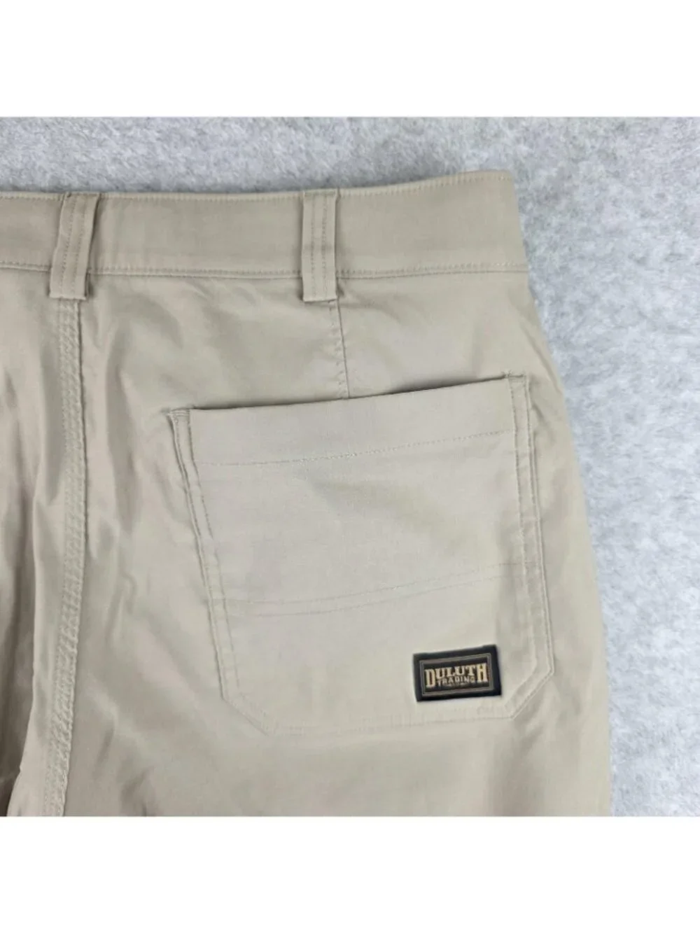 Duluth Trading Co Mens 36 x 30 Dry On The Fly Flex Khaki Cargo Pants Hiking Trav